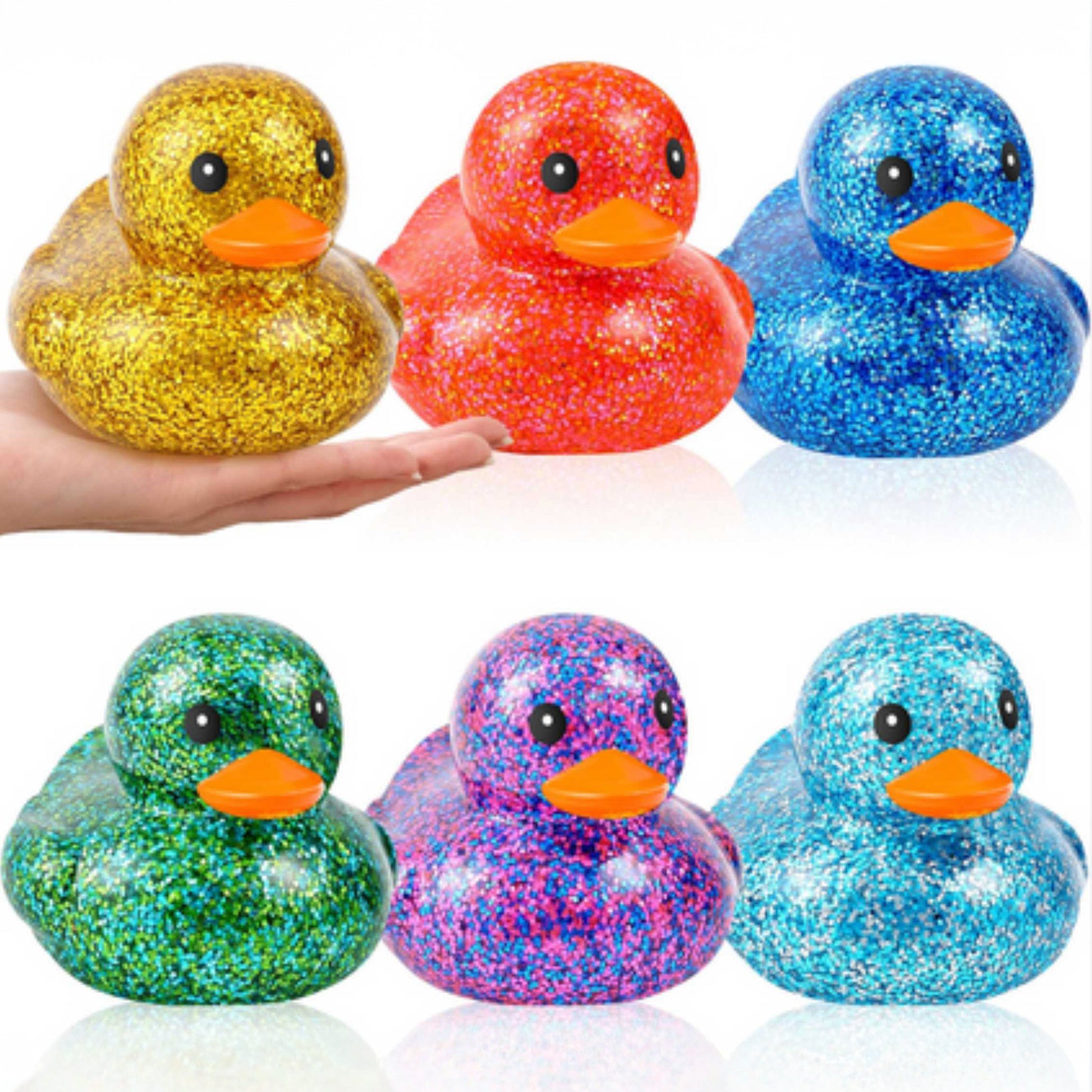 6" Large Glitter Rubber Duck