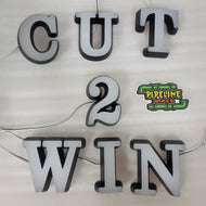 Cut 2 Win Lighted Letter