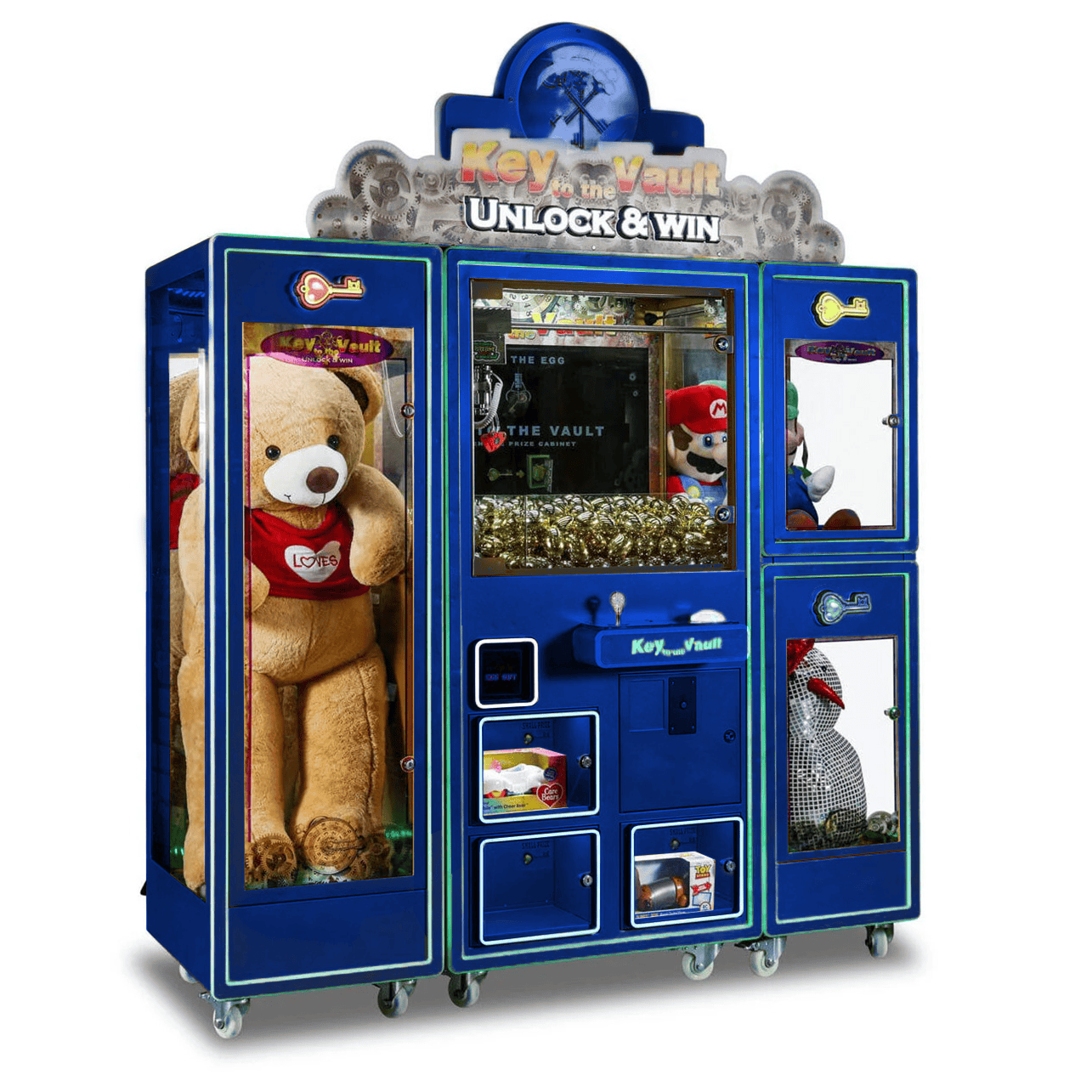 Key to the Vault Blue Deluxe Cabinet with Dual Side Boxes