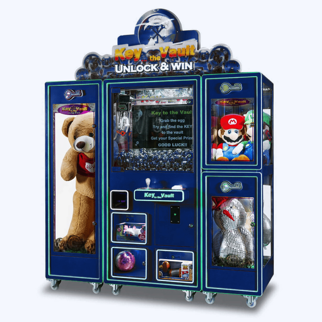 Key to the Vault Blue Deluxe Cabinet with Dual Side Boxes