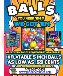 5" Ball Mix uninflated - As low as .59 cents !