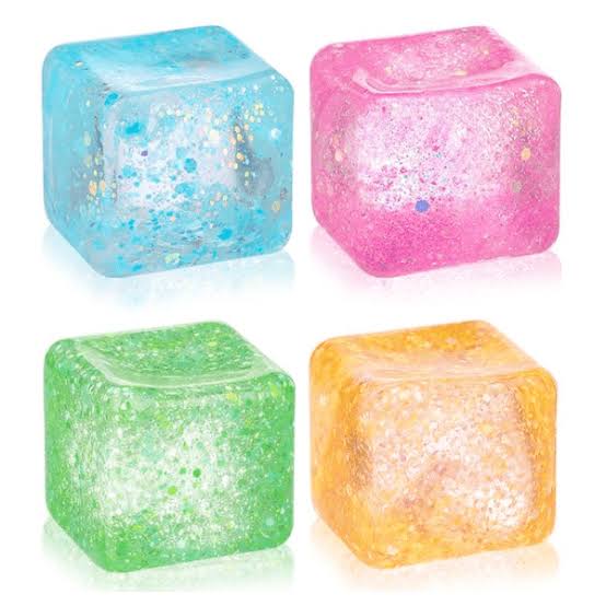 Squishy Glitter Cube