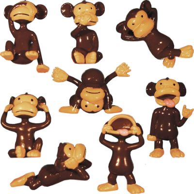 Monkeyin' Around Figurines in 2in Capsules