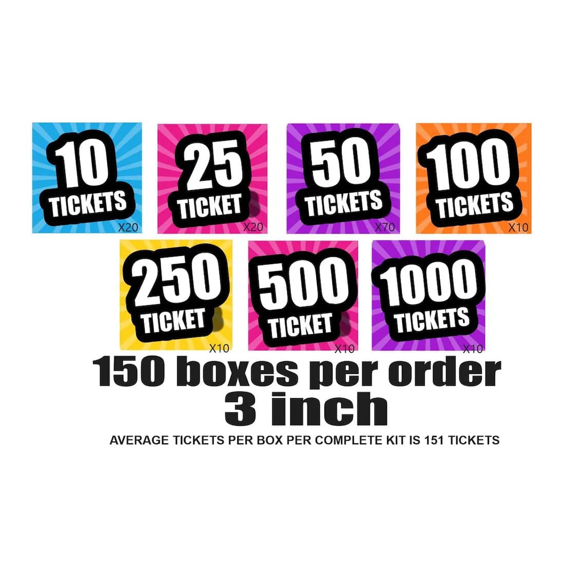 3" Ticket Boxes