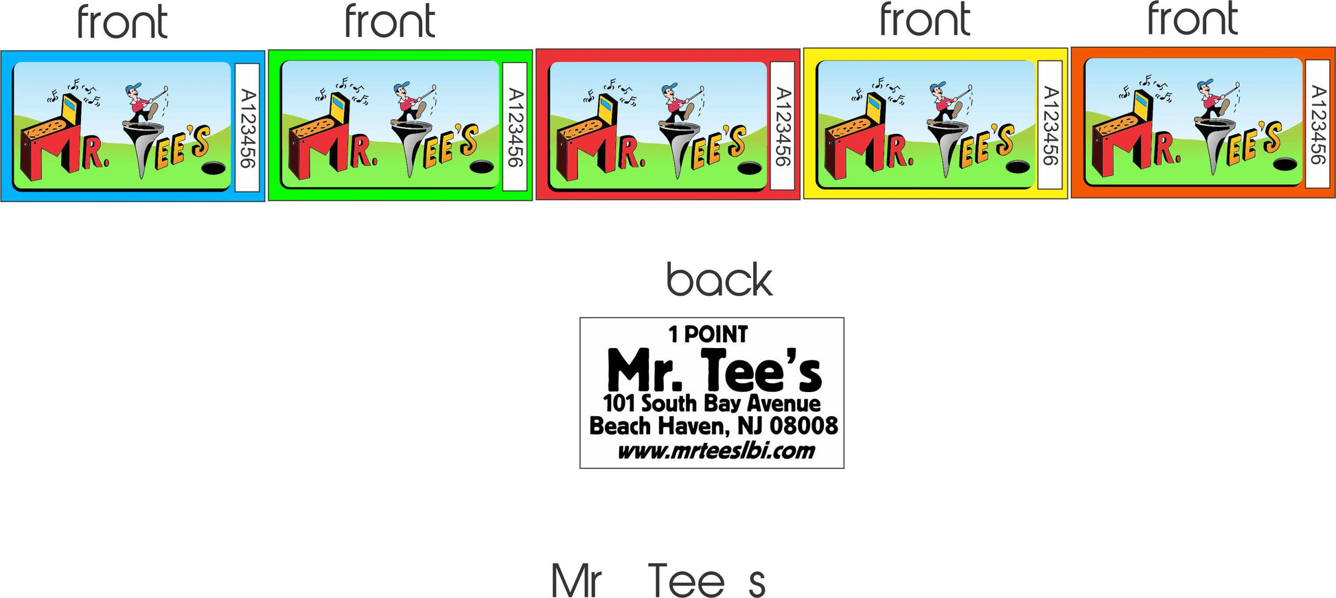 Custom Ticket Mr Tee's