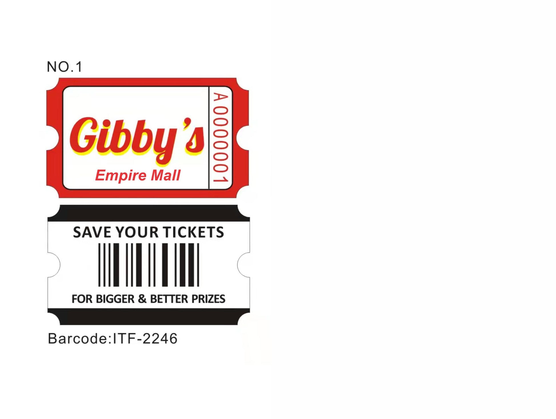 Custom Ticket Gibby's