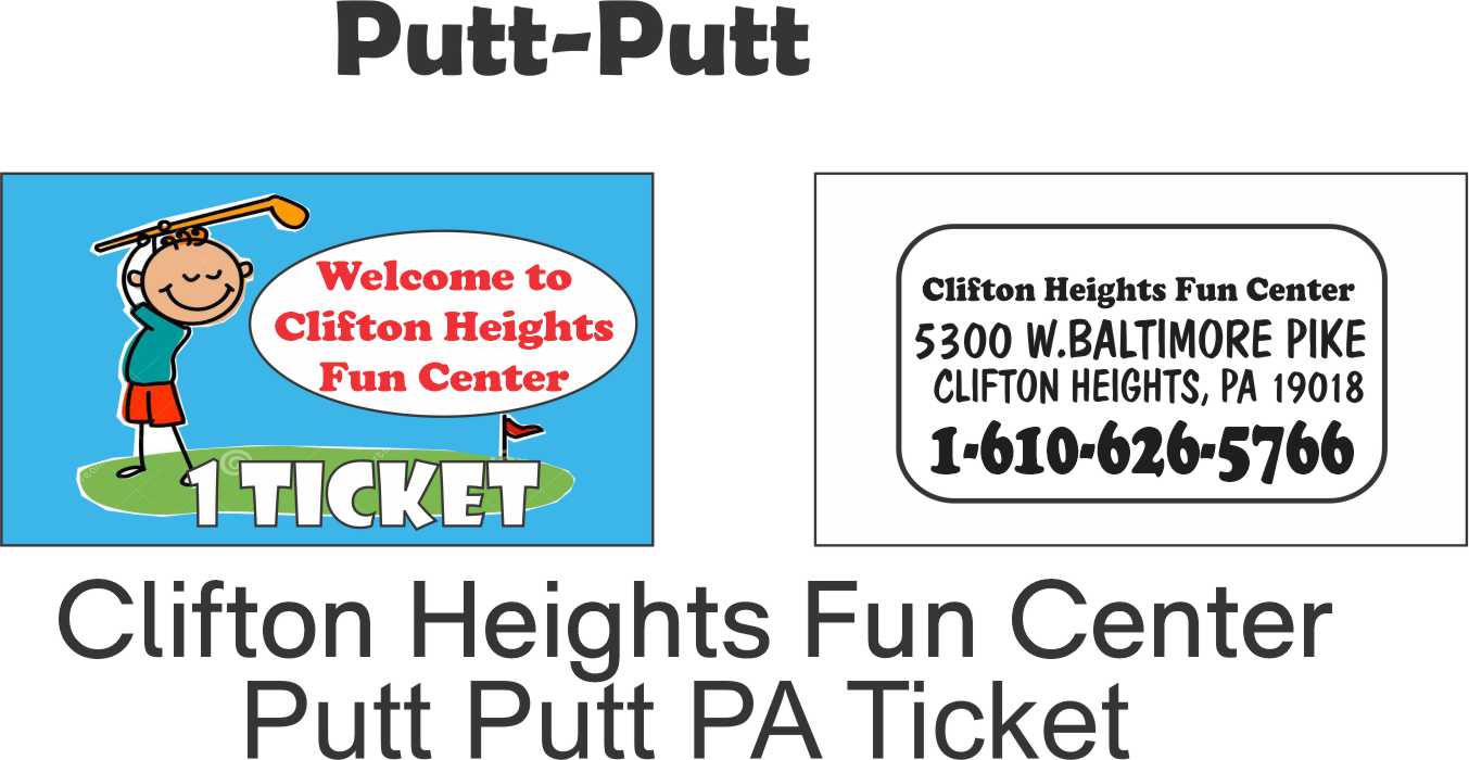 Custom Ticket Putt Putt